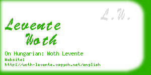 levente woth business card